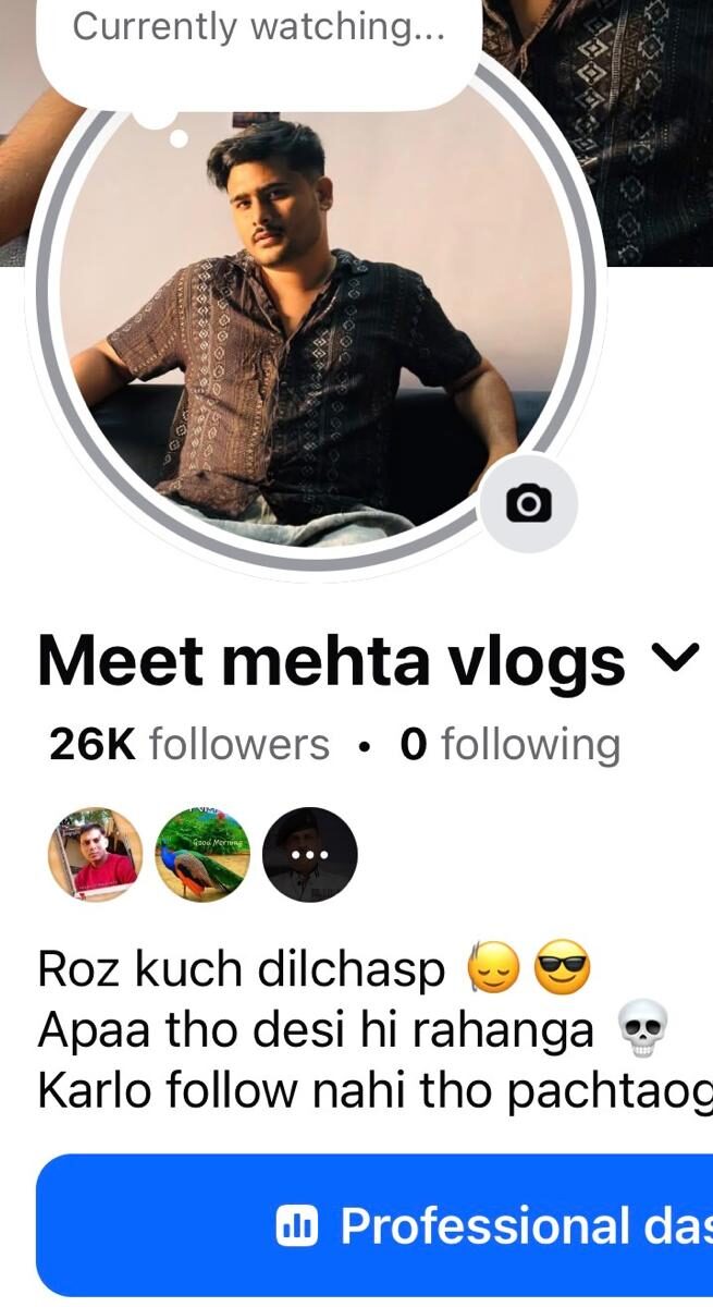 Facebook profile with 26K followers